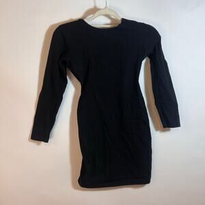 Vintage Aera Code Black Mini Dress With An Open Back Size S